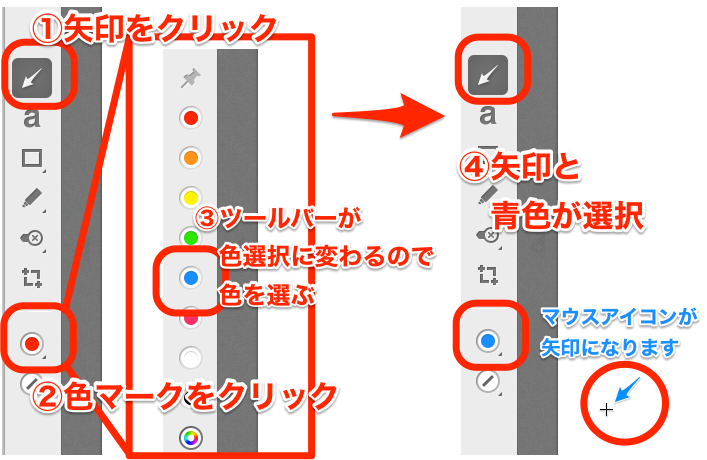 キャプチャー、矢印